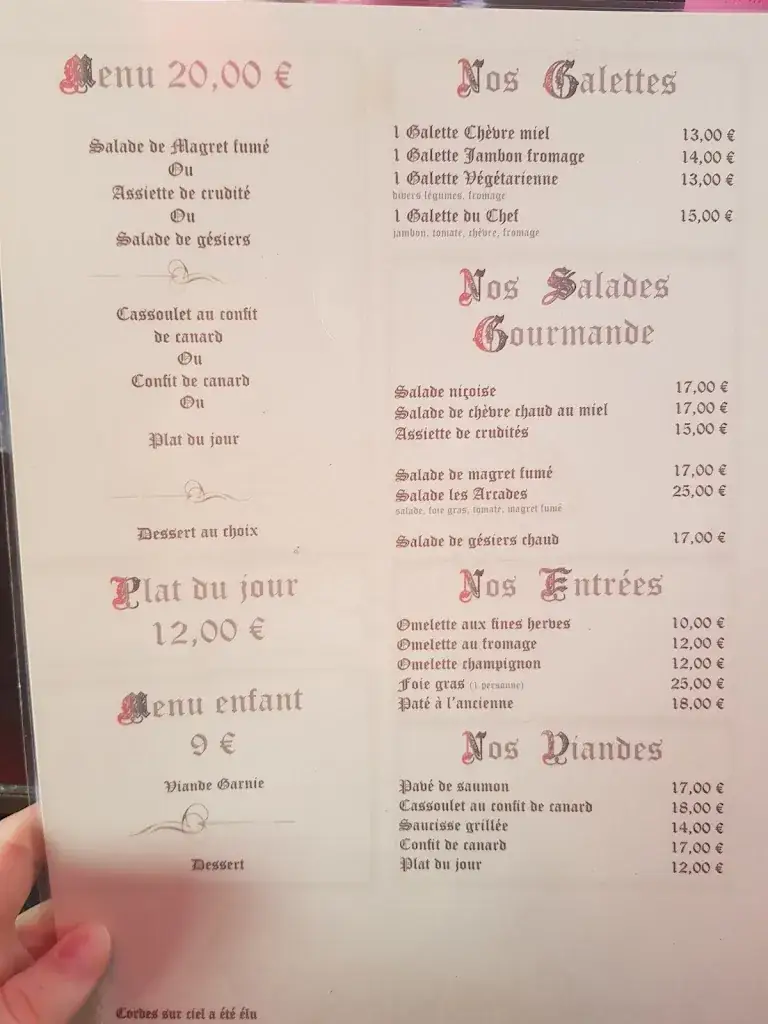 Menu_Sarl les Arcades Isabelle_Cordes-sur-Ciel_image_4