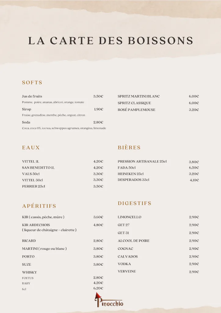 Menu_Restaurant Le Pinocchio_Loriol-sur-Drôme_immagine_4