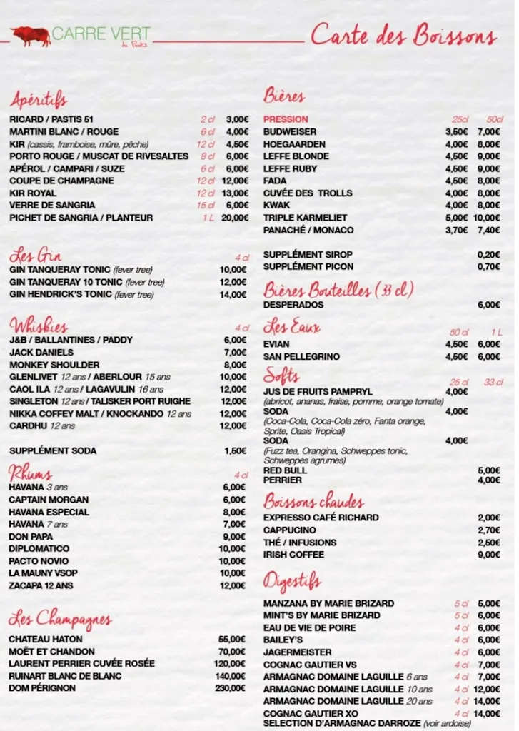 Menu_La Brasserie du Carré Vert_Colomiers_image_1