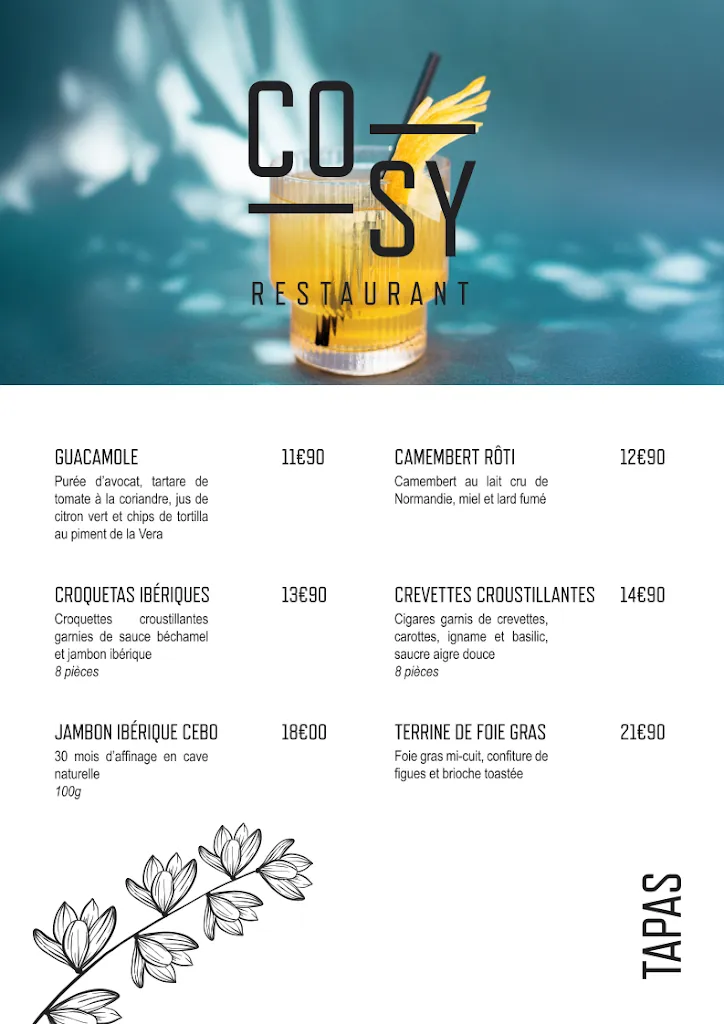 Menu_Cosy Restaurant_Colomiers_immagine_4
