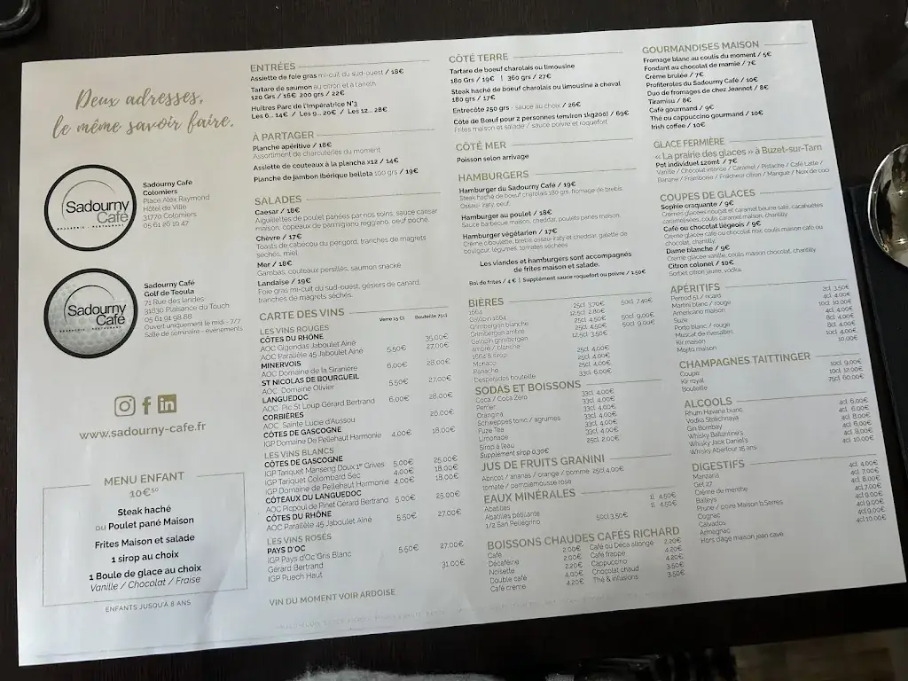 Menu_The Sadourny Café_Colomiers_image_1