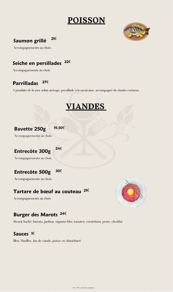 Menu_Bistrot Les Marots - Restaurant Colomiers_Colomiers_image_4