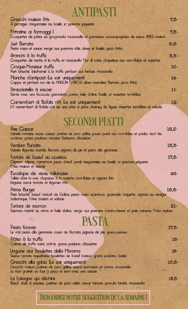 Menu_Prima Repubblica_Colomiers_image_1
