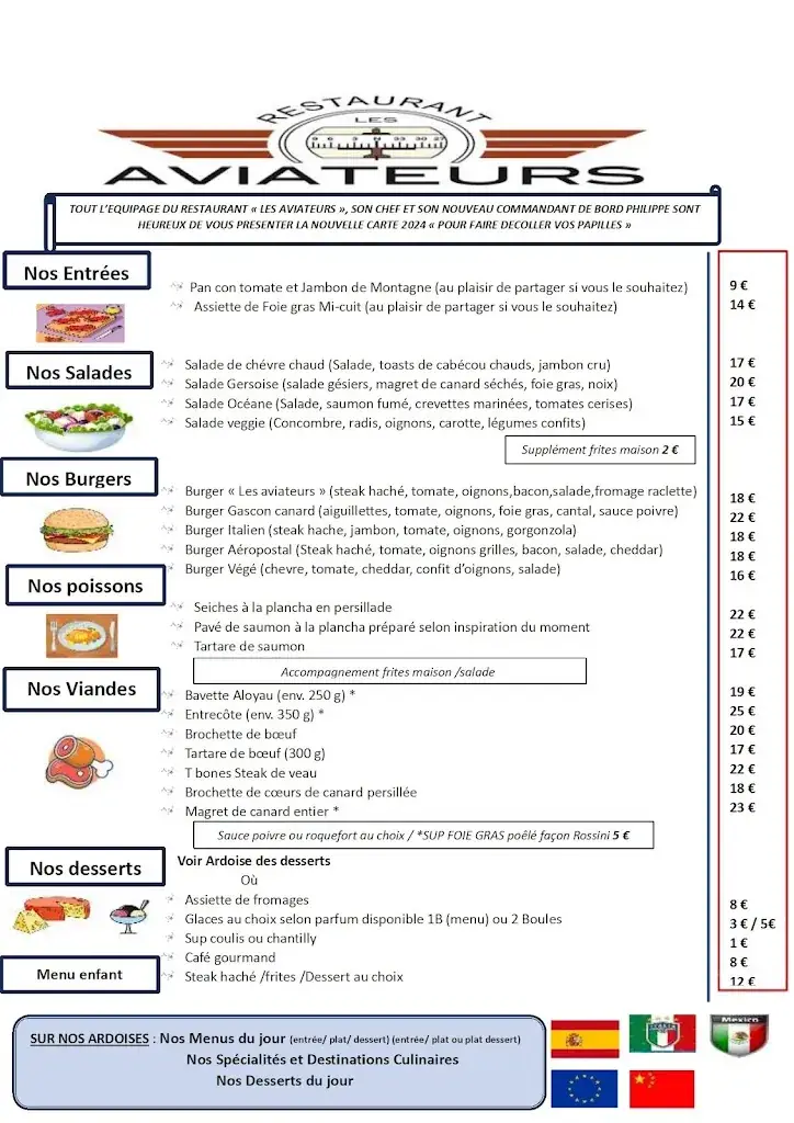 Menu_Restaurant Les Aviateurs à Colomiers_Colomiers_image_2