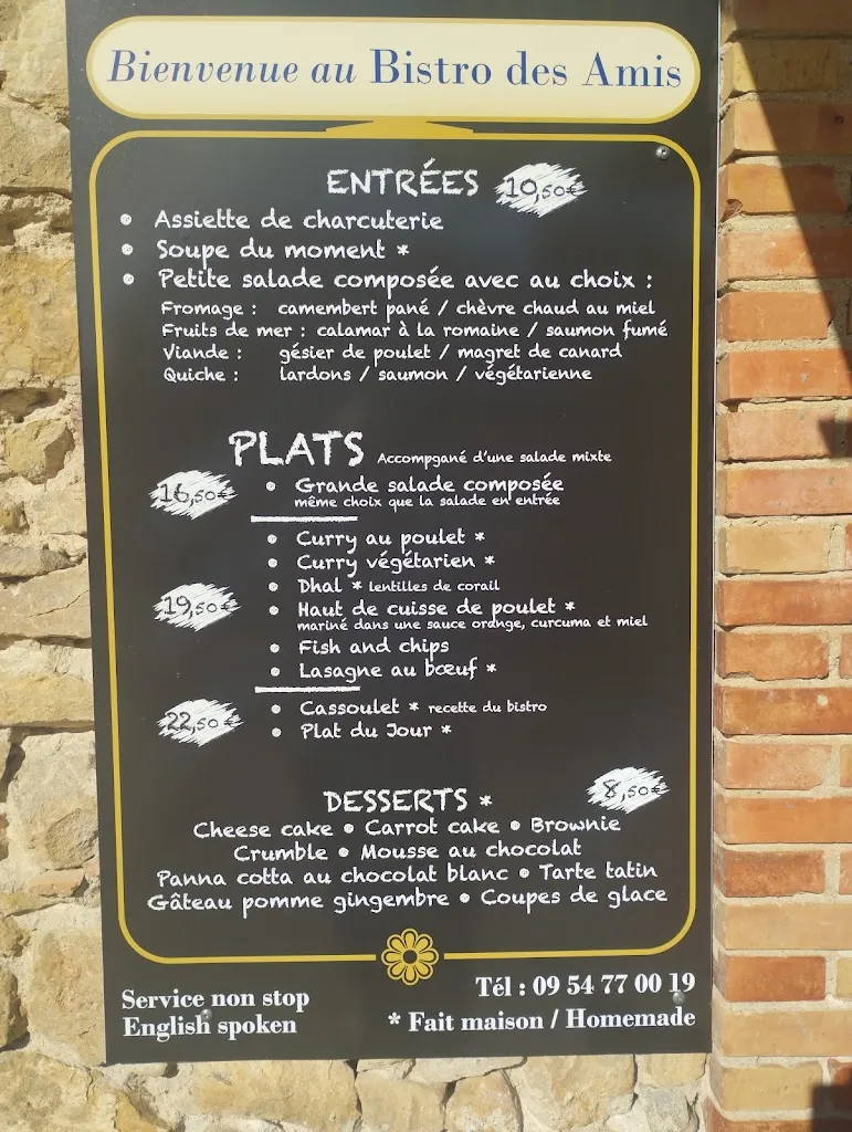 Menu_Le Bistro des Amis_Rennes-le-Château_immagine_1