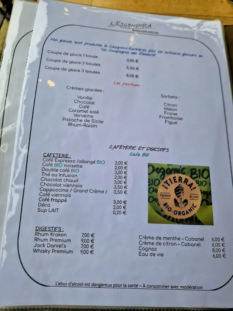 Menu_L'Escondida_Rennes-le-Château_image_4