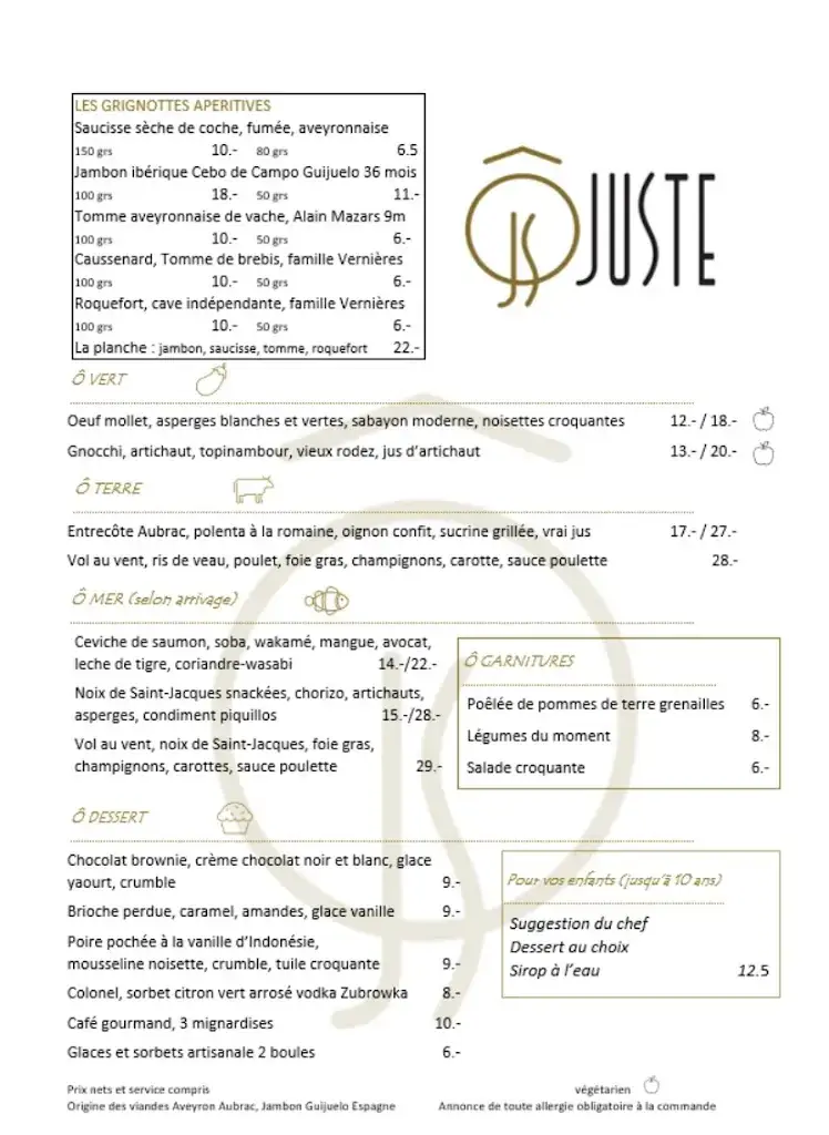 Menu_Restaurant Ô Juste_Narbonne_image_3