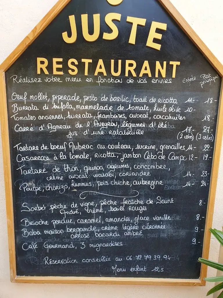 Menu_Restaurant Ô Juste_Narbonne_image_4
