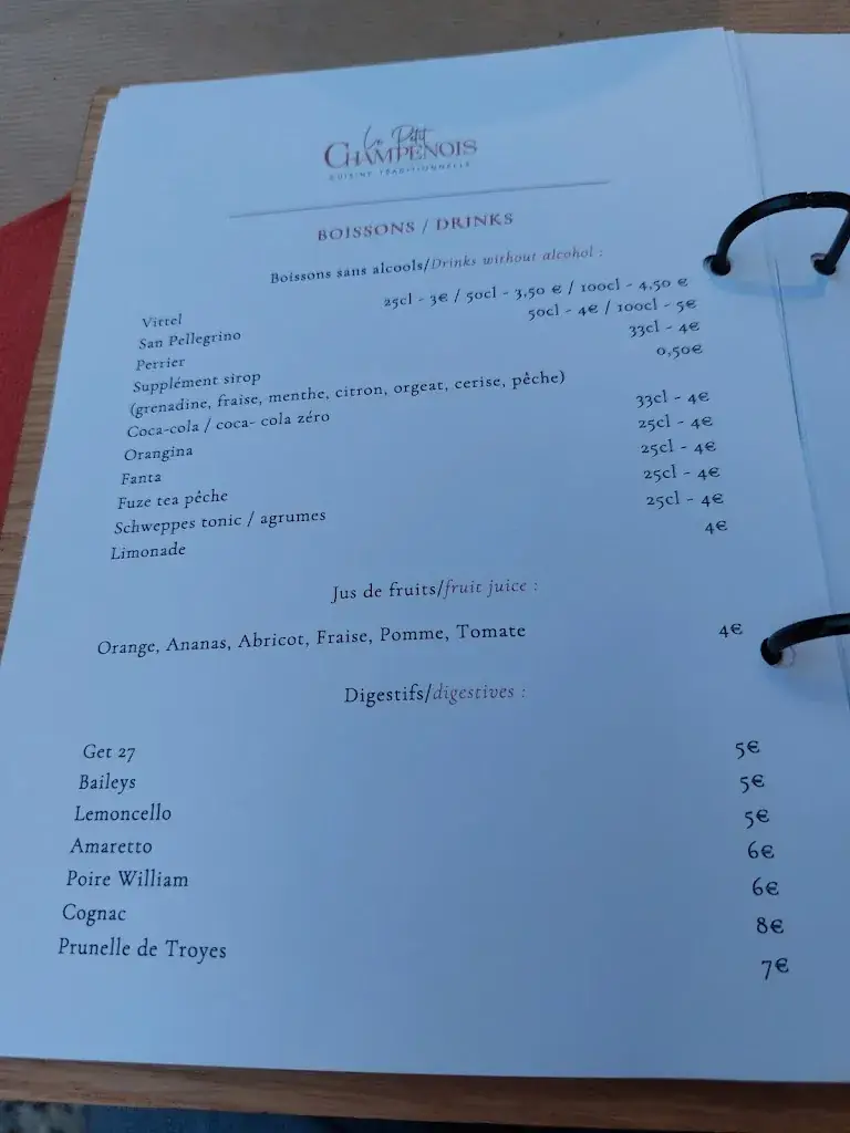 Menu_Restaurant le Petit Champenois_Lusigny-sur-Barse_image_4