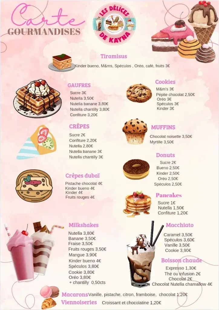 Menu_Les délices de kayna_Cuxac-d'Aude_immagine_1