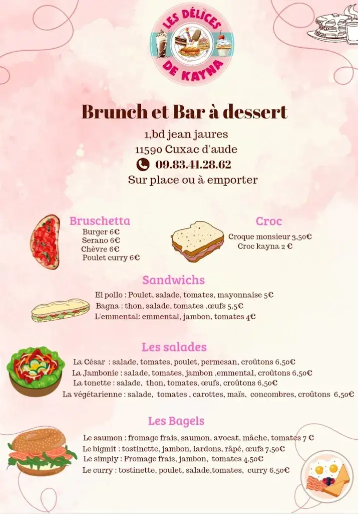 Menu_Les délices de kayna_Cuxac-d'Aude_immagine_2