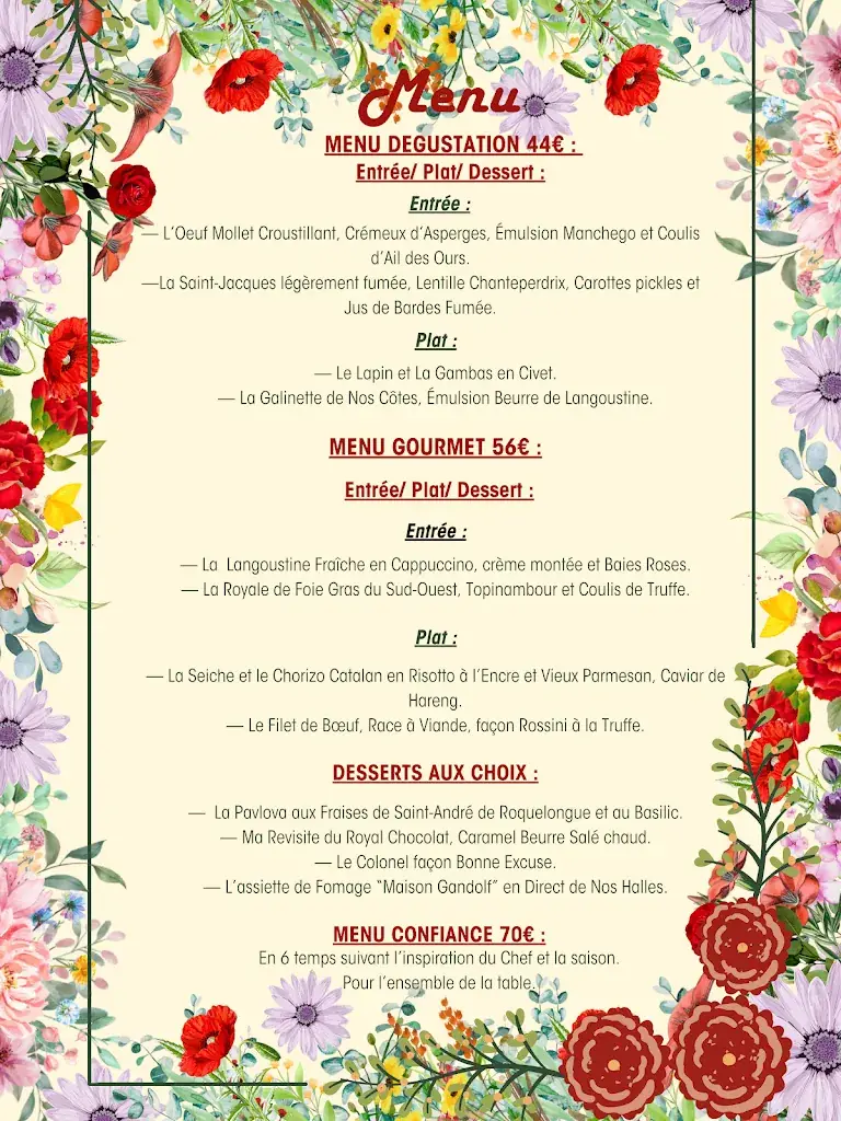 Menu_La bonne excuse Narbonne_Narbonne_image_2