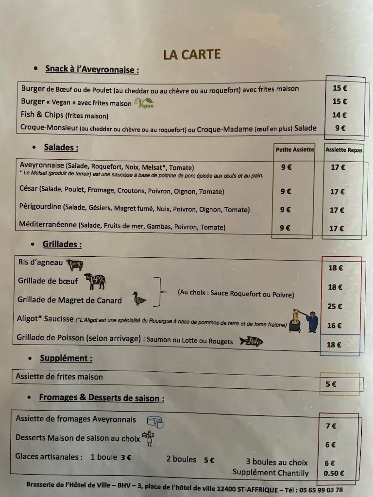 Menu_BHV - Brasserie de l'hôtel de ville_Saint-Affrique_image_1