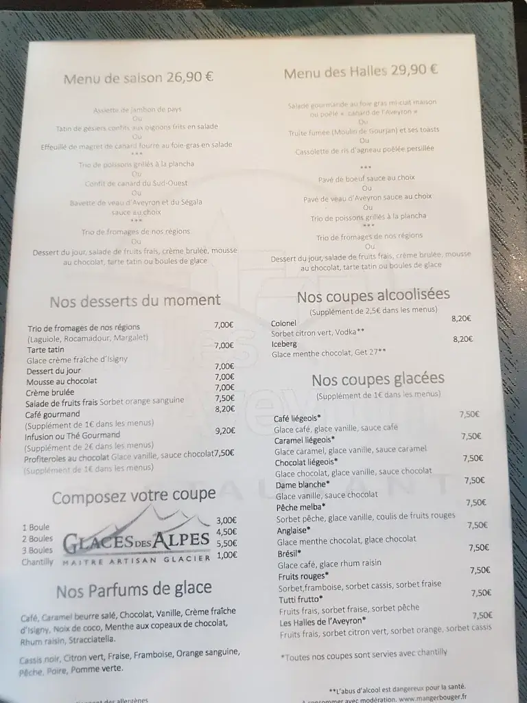 Menu_Restaurant Les Halles de l'Aveyron_Onet-le-Château_image_1