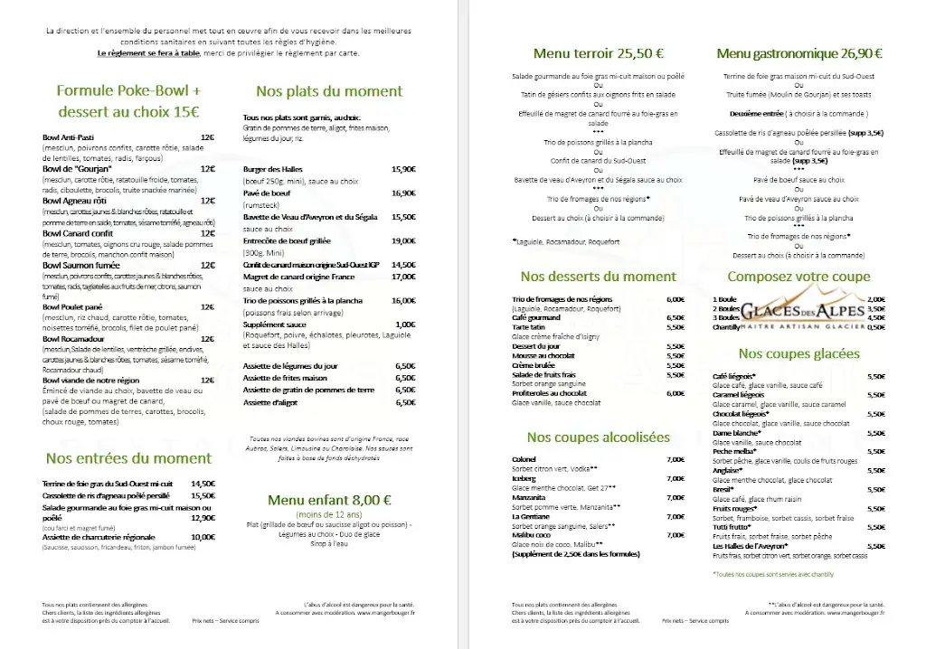 Menu_Restaurant Les Halles de l'Aveyron_Onet-le-Château_image_2