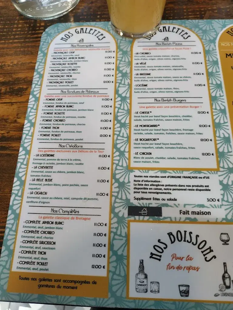 Menu_Les delices de la Tour_Langogne_image_4