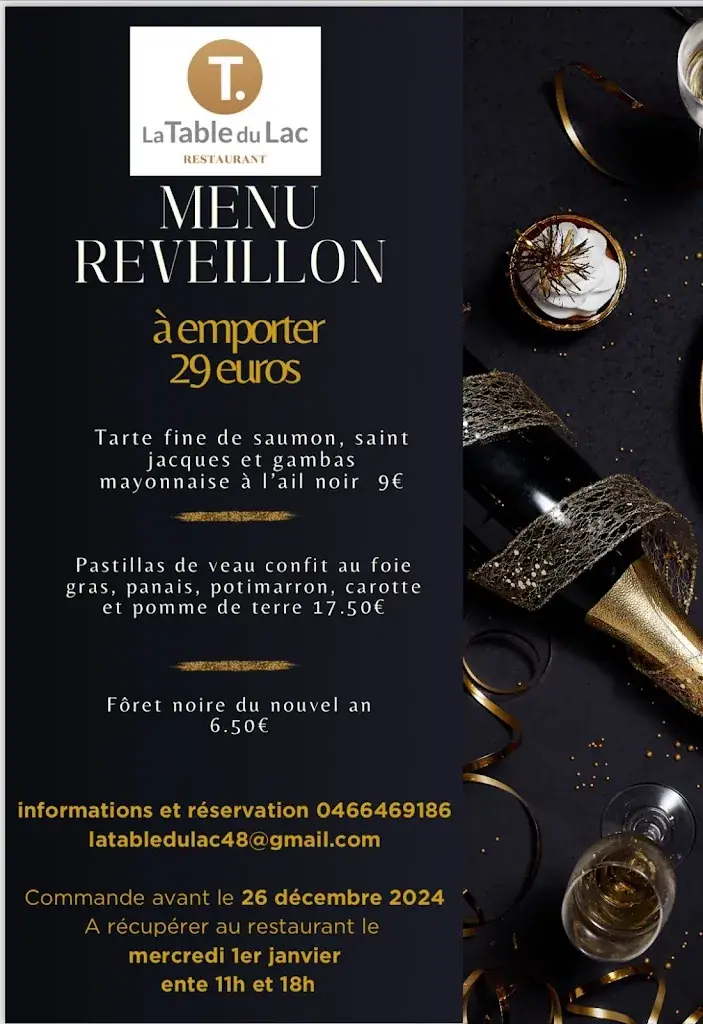 Menu_La Table du Grand Lac de Lozère - Restaurant_Langogne_image_1