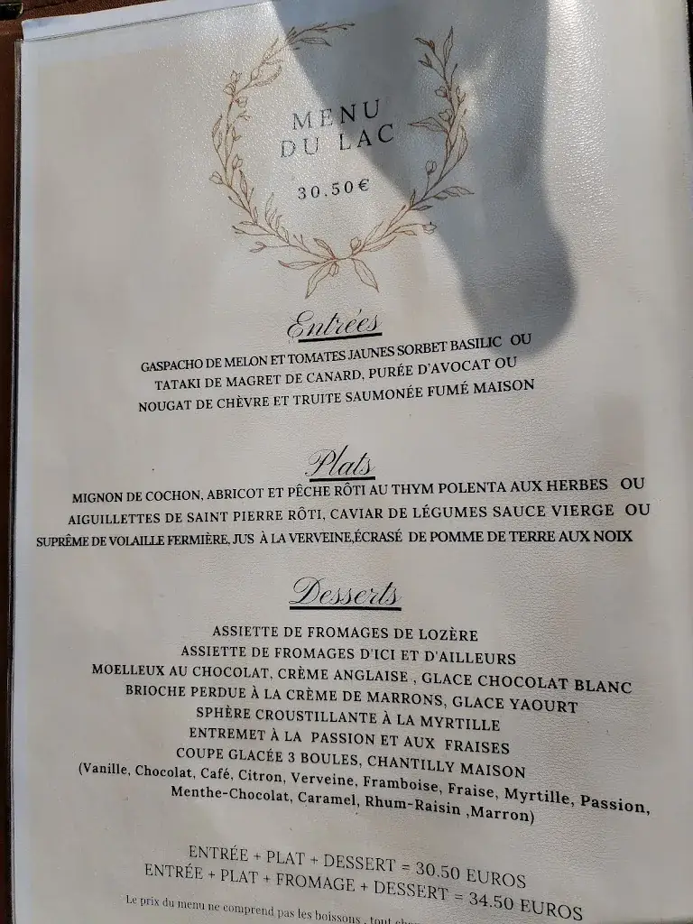 Menu_La Table du Grand Lac de Lozère - Restaurant_Langogne_image_3