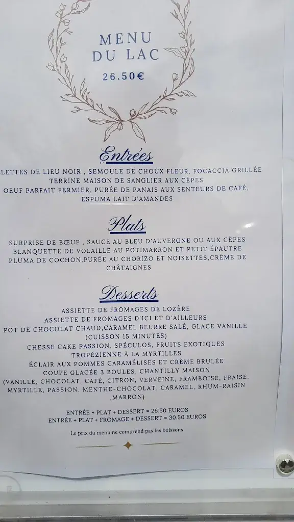 Menu_La Table du Grand Lac de Lozère - Restaurant_Langogne_image_4