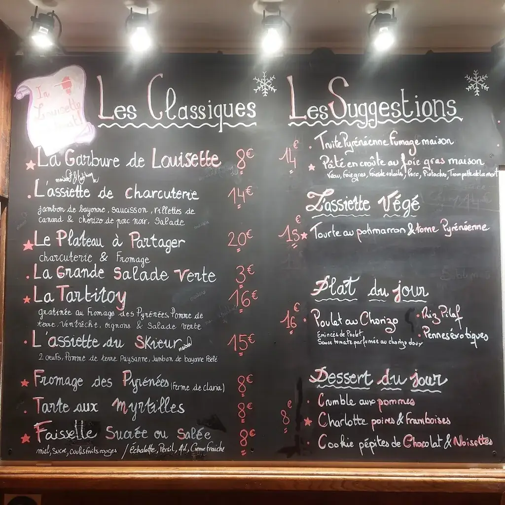 Menu_Chez Louisette - Auberge du Lienz_Barèges_image_3