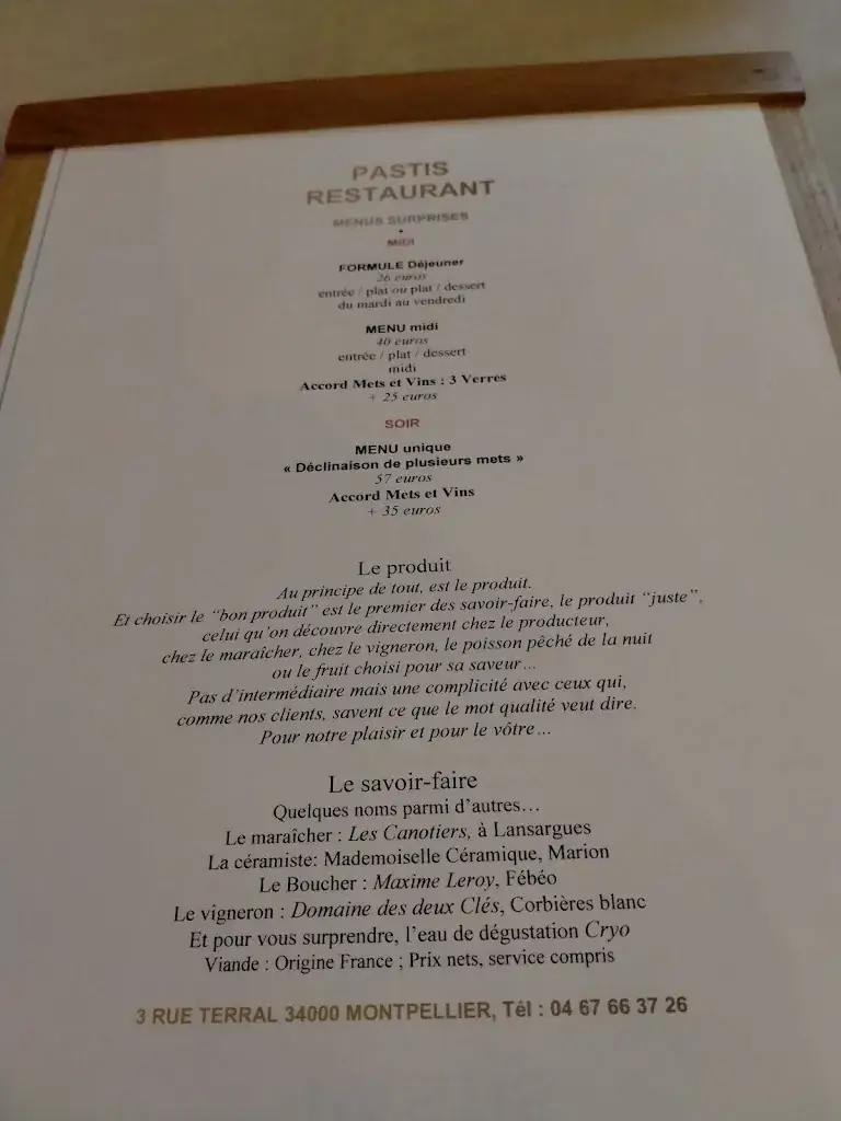 Menü_Pastis Restaurant_Montpellier_Bild_3