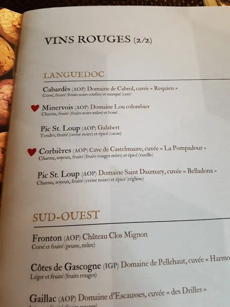 Menu_La Côte et l'Arête - Montauban_Montauban_image_3