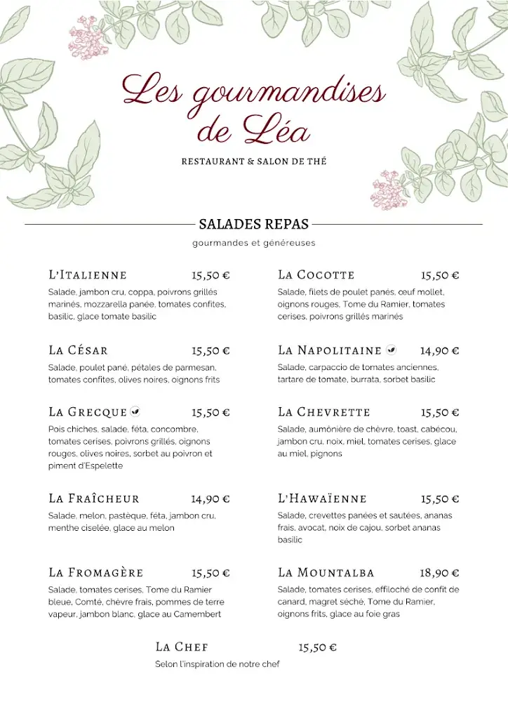 Menu_Les Gourmandises de Léa_Montauban_image_1