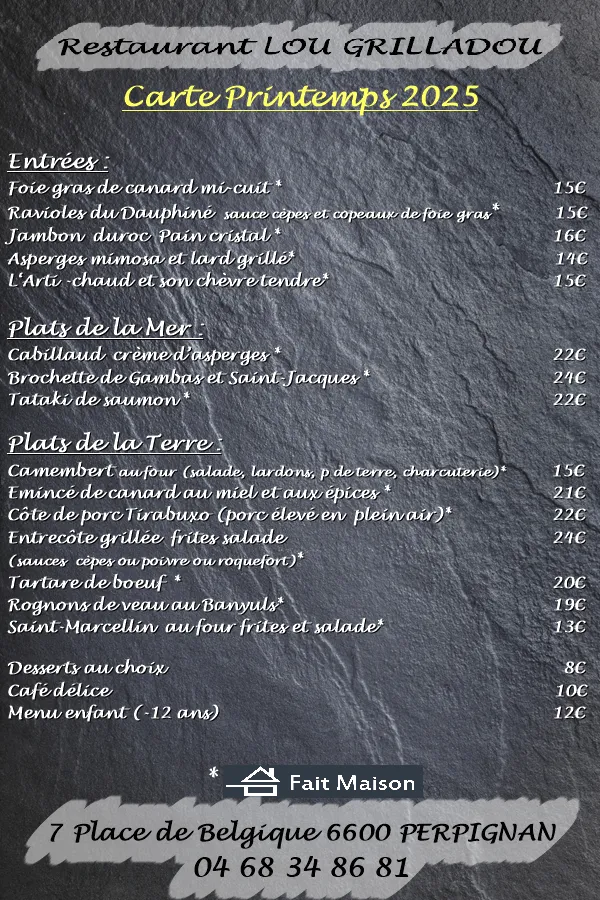 Menu_Restaurant Lou Grilladou_Perpignan_image_2