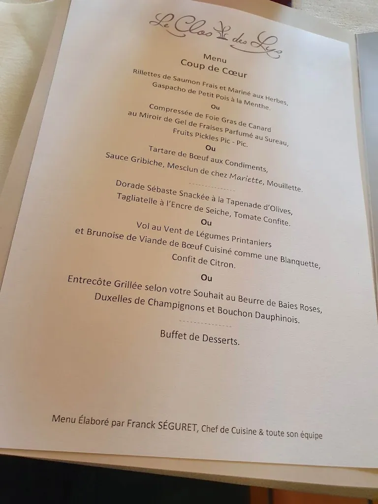 Menu_Le Clos des Lys - Restaurant et Traiteur à Perpignan_Perpignan_image_2