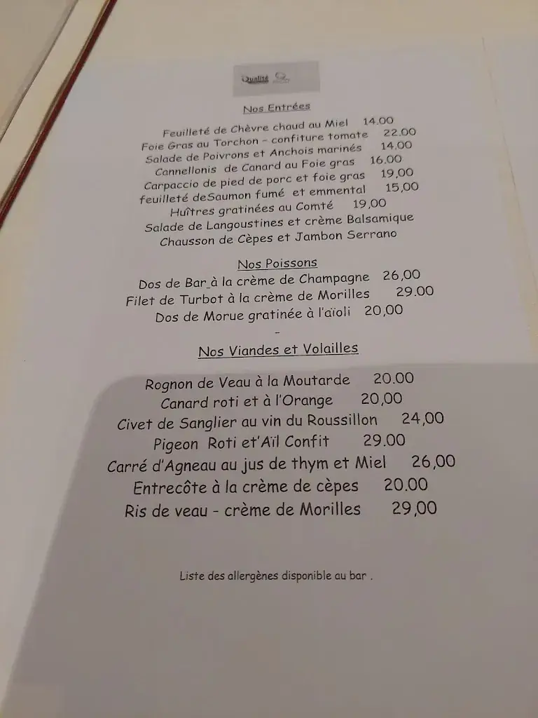 Menu_Restaurant Les Antiquaires_Perpignan_immagine_1