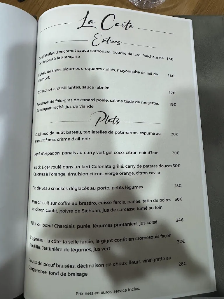 Menu_Restaurant gastronomique Ciel à Table_Cugnaux_image_1