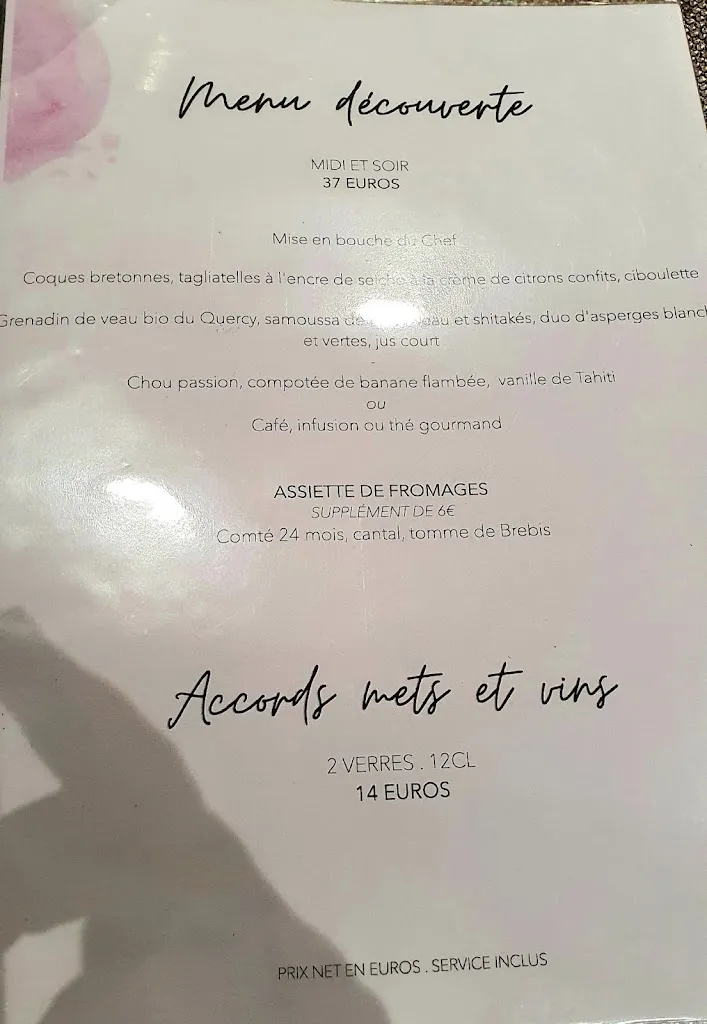 Menu_Restaurant gastronomique Ciel à Table_Cugnaux_image_2