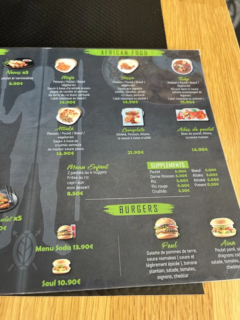 Menü_Tribal African Art Food Cugnaux_Cugnaux_Bild_3