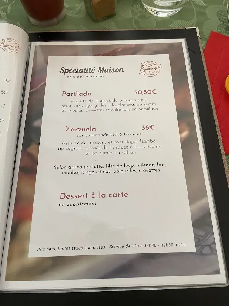 Menu_Restaurant La Promenade_Villeneuve-Tolosane_image_3