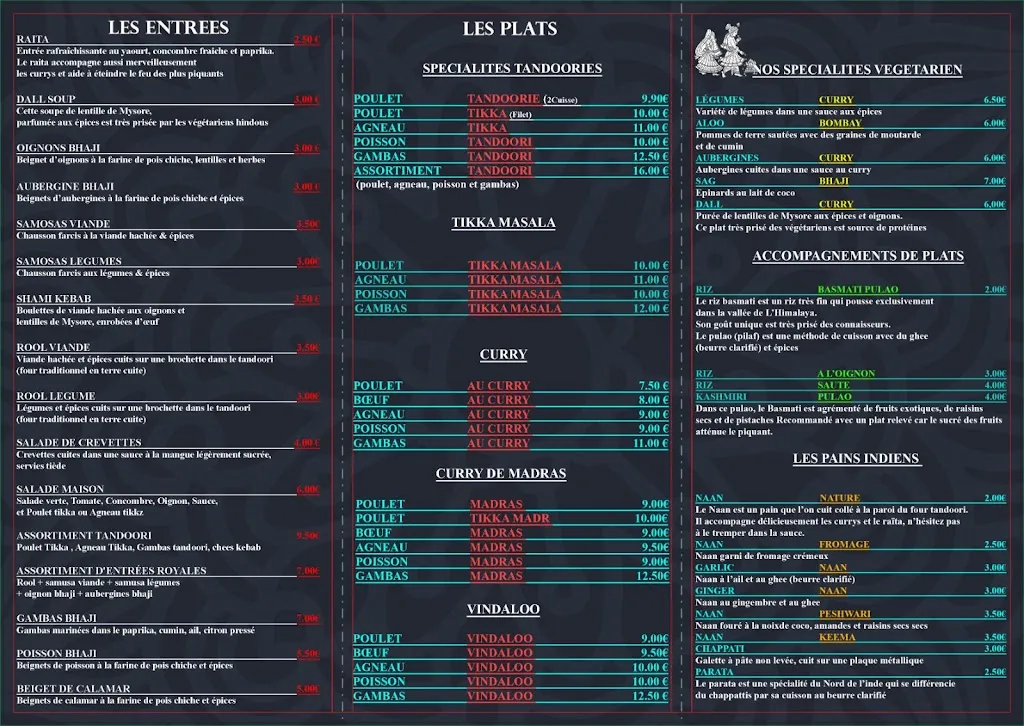 Menu_Kirthi Restaurant Indien_Cugnaux_image_1
