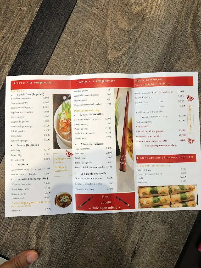 Menu_Les délices du Vietnam_Cugnaux_immagine_1