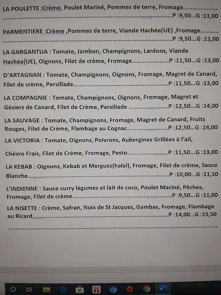 Menu_Pizza Et Compagnie_Cugnaux_image_1