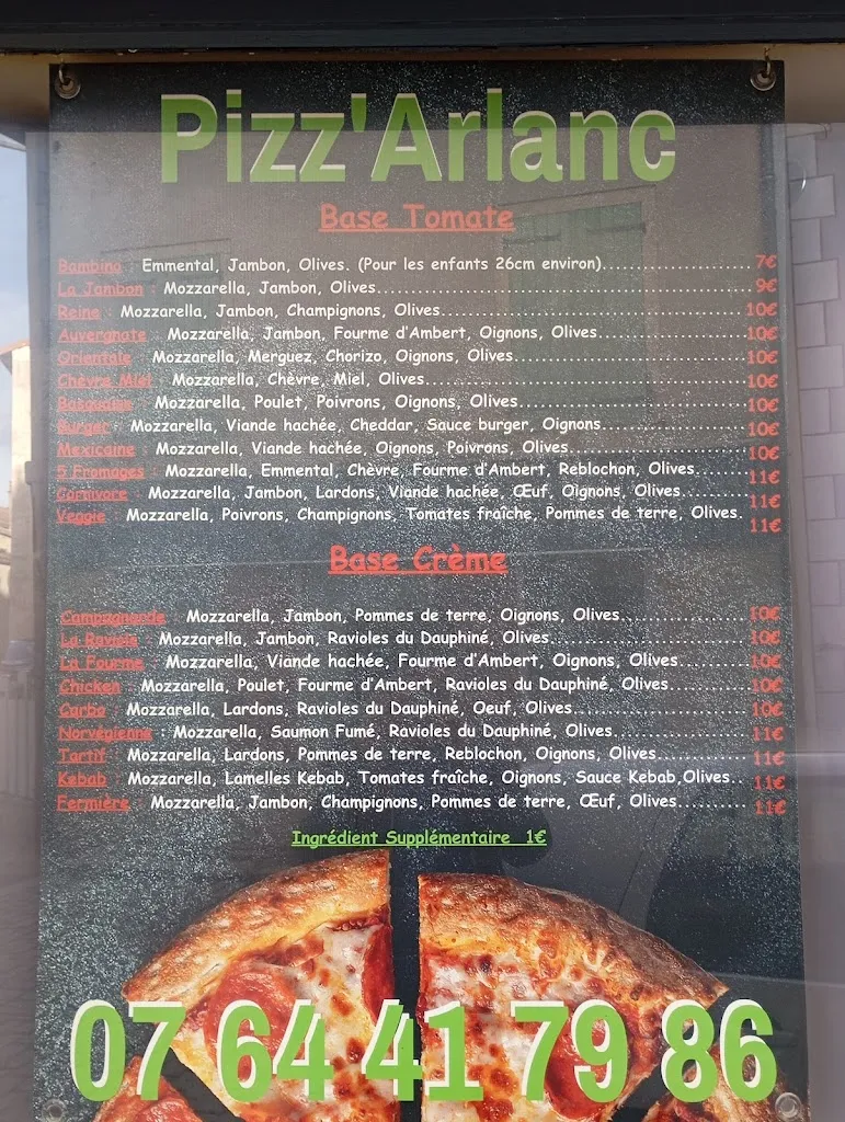 Menu_Pizzeria Pizz'Arlanc_Arlanc_image_2