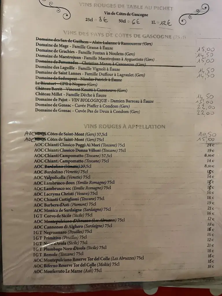 Menu_La Trattoria_Eauze_image_3