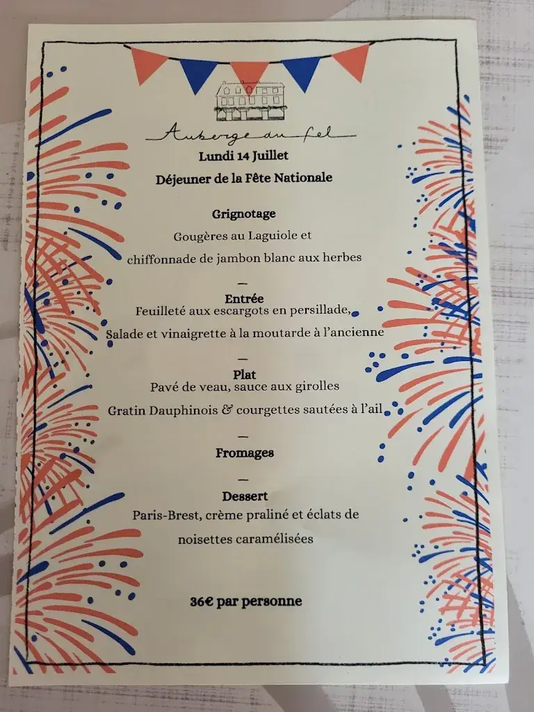 Menu_Chambre d'hôtes Restaurant Auberge du Fel_Fel_image_3