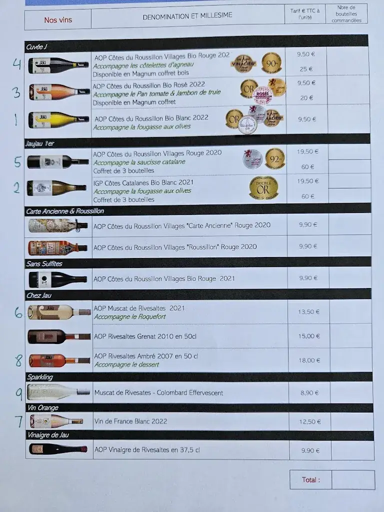 Menü_Château de Jau - Le Grill_Cases-de-Pène_Bild_3