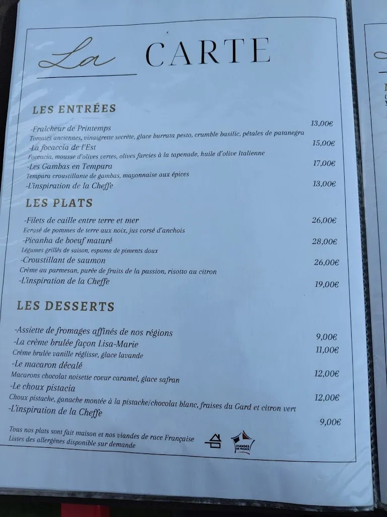 Menu_Restaurant L'Est d'Estagel_Saint-Gilles_image_2
