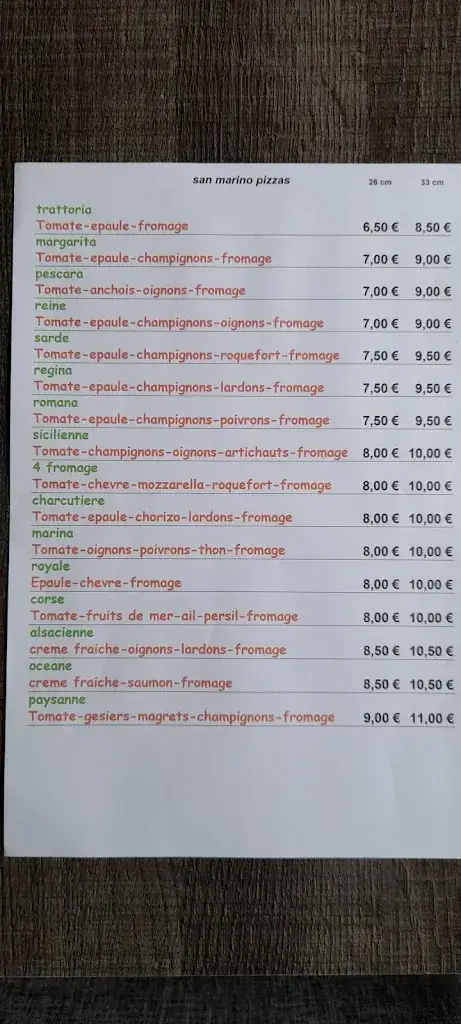 Menu_Pizzeria San Marino_Fleurance_immagine_1