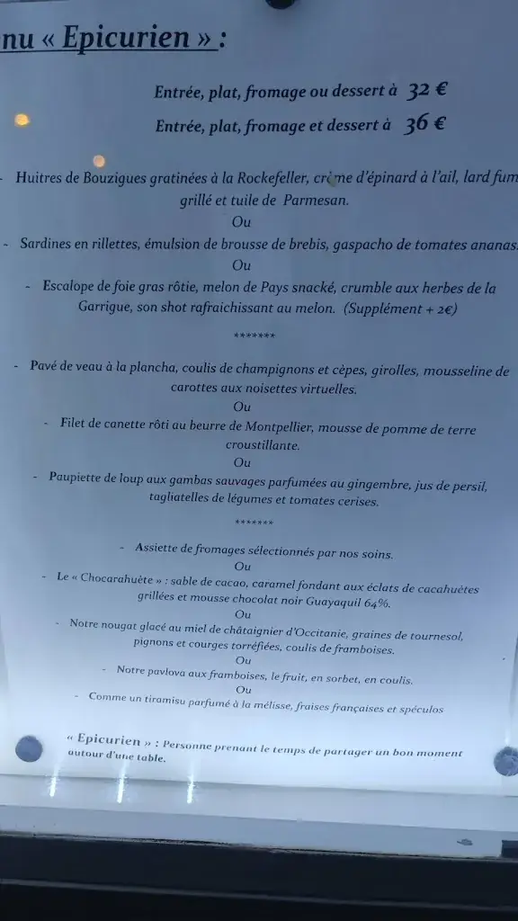Menu_La Table de Florensac_Florensac_image_2
