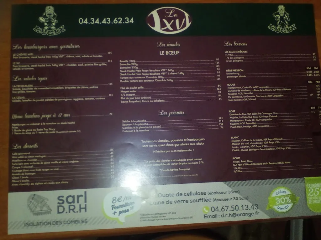 Menu_Brasserie le XV_Fabrègues_image_4