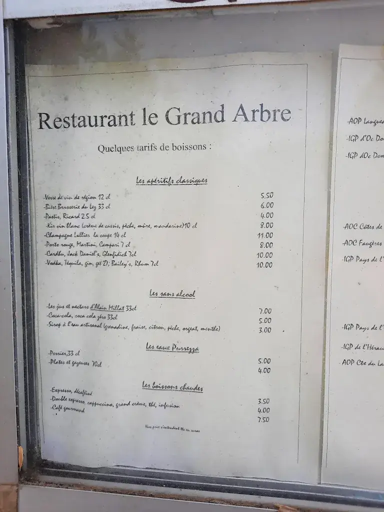 Menu_Restaurant Le Grand Arbre_Montpellier_image_3