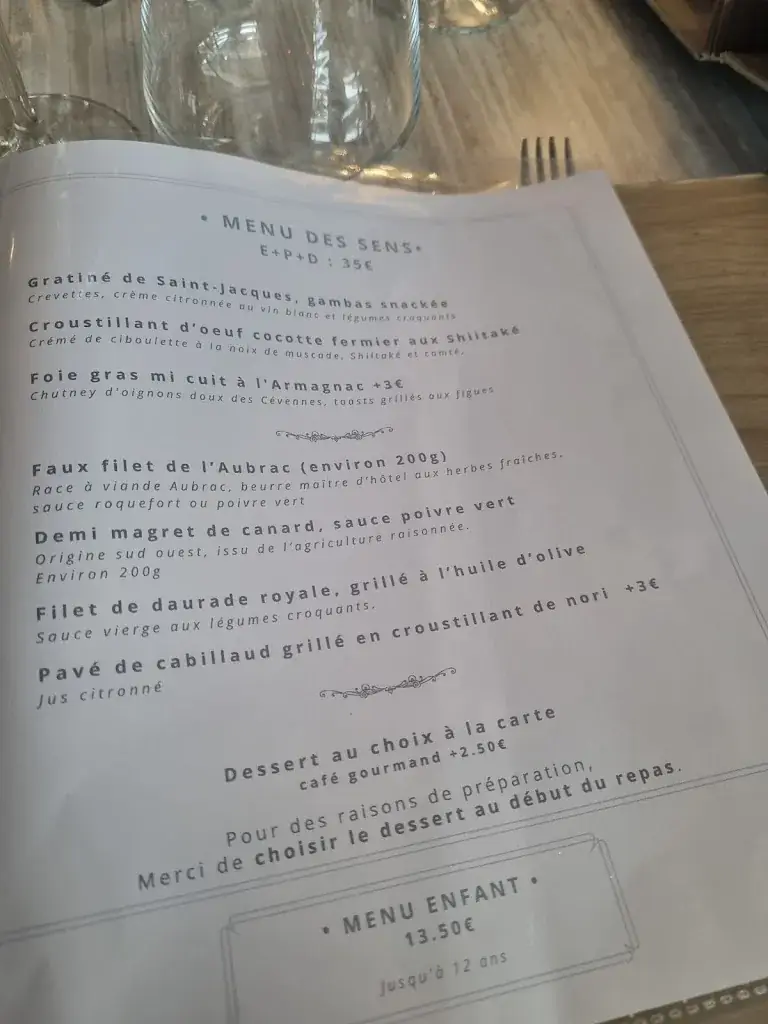 Menu_Restaurant L' Un des Sens Saint Jean De Védas_Saint-Jean-de-Védas_immagine_3