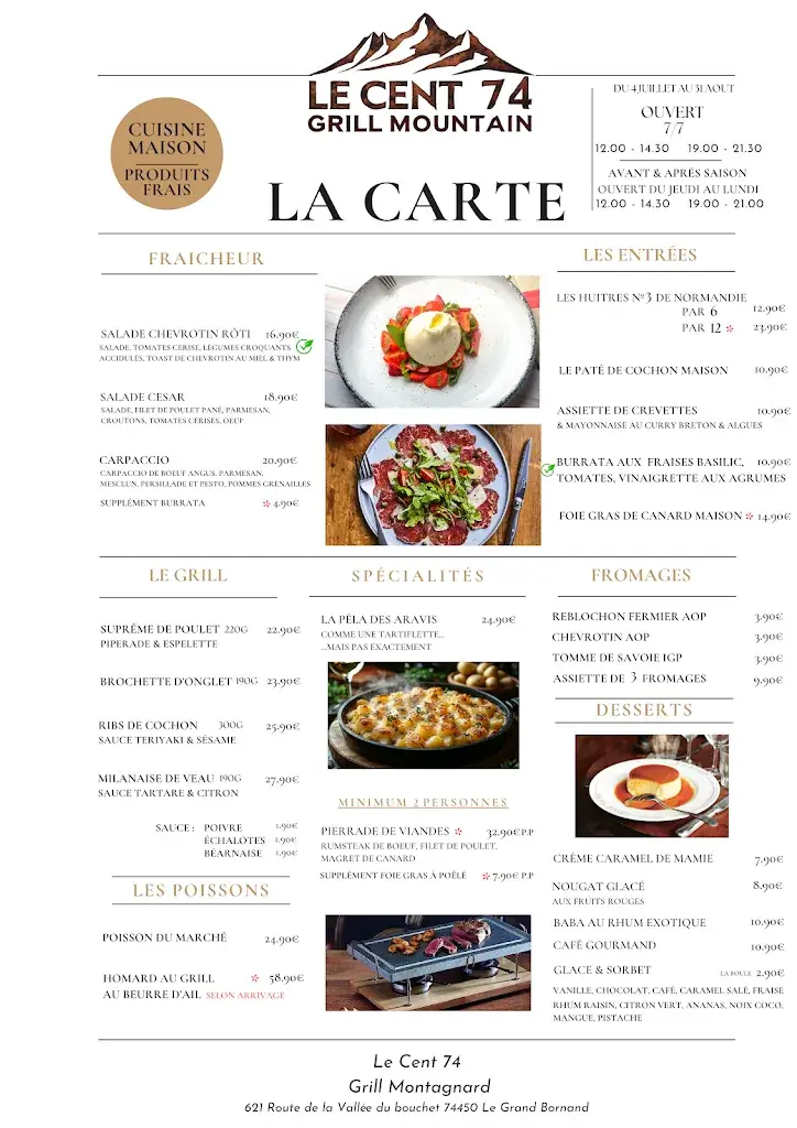 Menu_Le Cent 74 Grill Mountain_Grand-Bornand_image_1