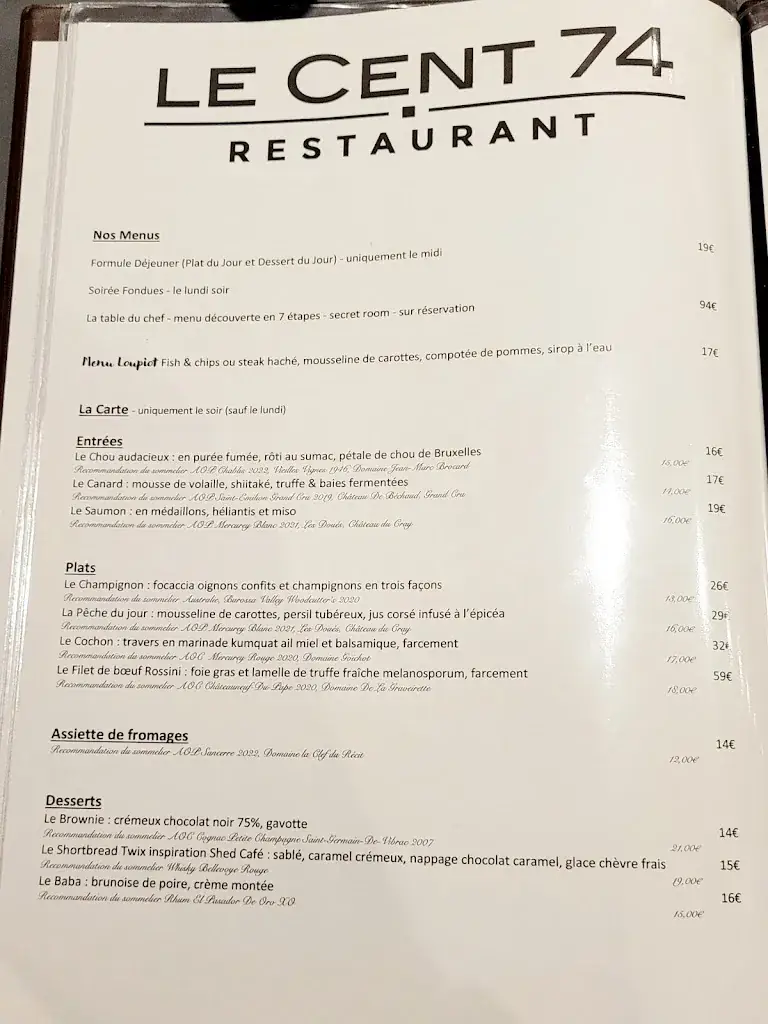 Menu_Le Cent 74 Grill Mountain_Grand-Bornand_image_2