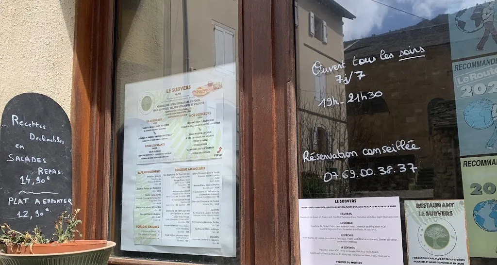 Menu_Restaurant Le Subvers_Rivières_image_2